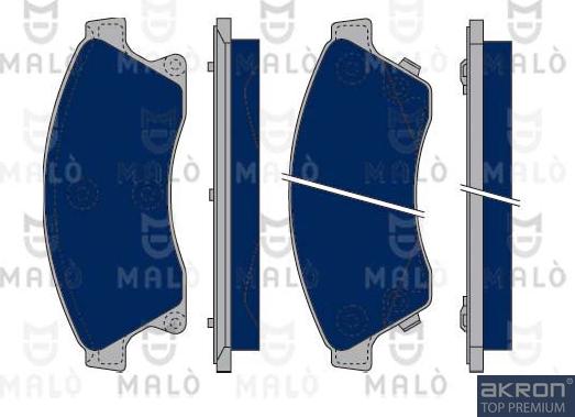 AKRON-MALÒ 1050143 - Brake Pad Set, disc brake car-mod.net