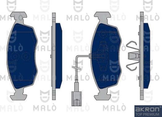 AKRON-MALÒ 1050158 - Brake Pad Set, disc brake car-mod.net