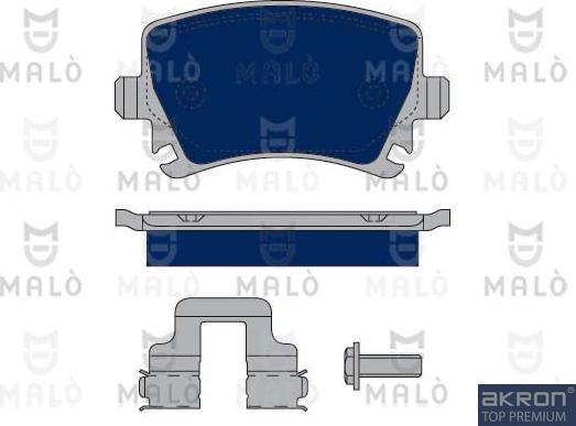 AKRON-MALÒ 1050152 - Brake Pad Set, disc brake car-mod.net