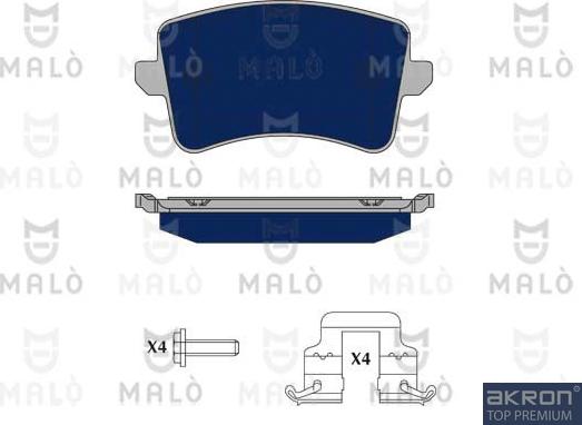 AKRON-MALÒ 1050163 - Brake Pad Set, disc brake car-mod.net
