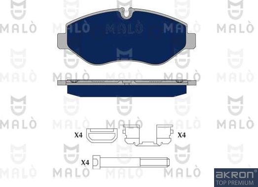 AKRON-MALÒ 1050102 - Brake Pad Set, disc brake car-mod.net