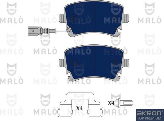 AKRON-MALÒ 1050110 - Brake Pad Set, disc brake car-mod.net