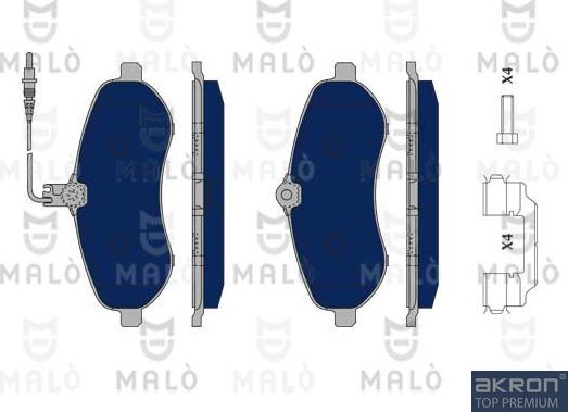 AKRON-MALÒ 1050242 - Brake Pad Set, disc brake car-mod.net