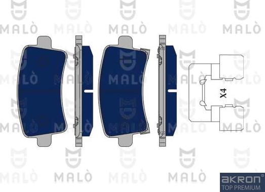 AKRON-MALÒ 1050259 - Brake Pad Set, disc brake car-mod.net