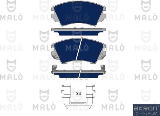 AKRON-MALÒ 1050201 - Brake Pad Set, disc brake car-mod.net