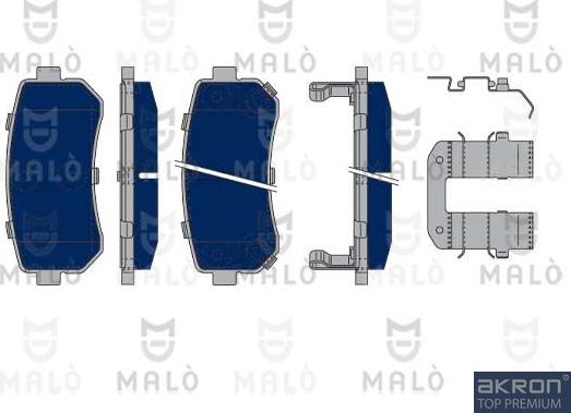 AKRON-MALÒ 1050211 - Brake Pad Set, disc brake car-mod.net