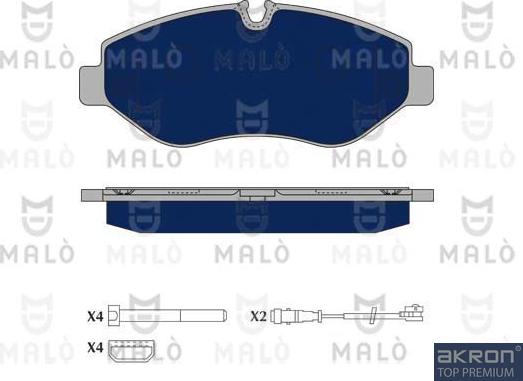 AKRON-MALÒ 1050230 - Brake Pad Set, disc brake car-mod.net