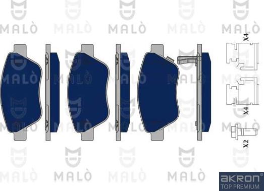 AKRON-MALÒ 1050228 - Brake Pad Set, disc brake car-mod.net