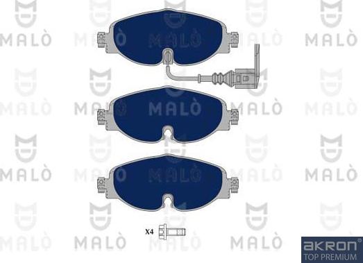 AKRON-MALÒ 1051093 - Brake Pad Set, disc brake car-mod.net