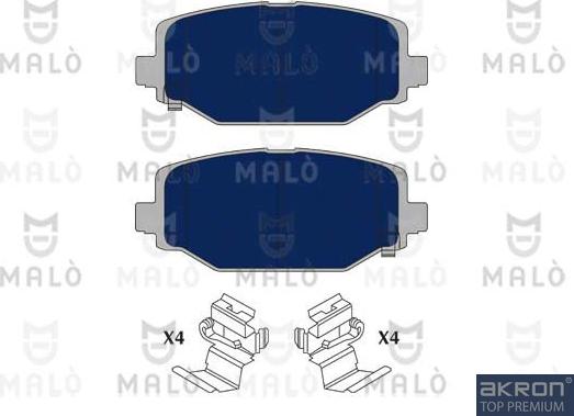 AKRON-MALÒ 1051076 - Brake Pad Set, disc brake car-mod.net