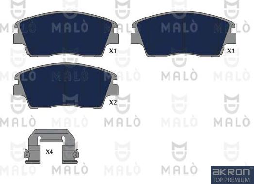 AKRON-MALÒ 1051199 - Brake Pad Set, disc brake car-mod.net