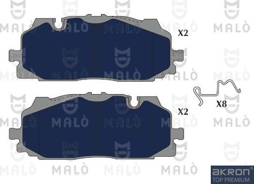 AKRON-MALÒ 1051188 - Brake Pad Set, disc brake car-mod.net