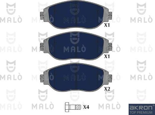 AKRON-MALÒ 1051344 - Brake Pad Set, disc brake car-mod.net