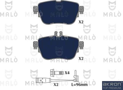 AKRON-MALÒ 1051340 - Brake Pad Set, disc brake car-mod.net