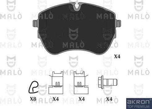 AKRON-MALÒ 1051358 - Brake Pad Set, disc brake car-mod.net