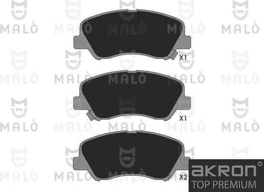 AKRON-MALÒ 1051369 - Brake Pad Set, disc brake car-mod.net