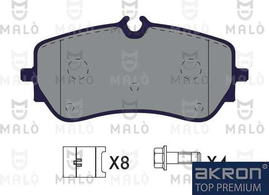 AKRON-MALÒ 1051360 - Brake Pad Set, disc brake car-mod.net