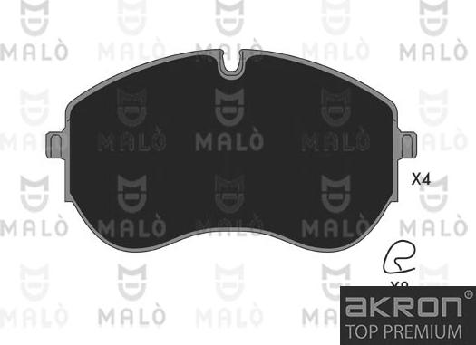 AKRON-MALÒ 1051388 - Brake Pad Set, disc brake car-mod.net
