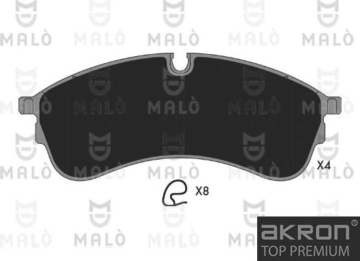 AKRON-MALÒ 1051378 - Brake Pad Set, disc brake car-mod.net