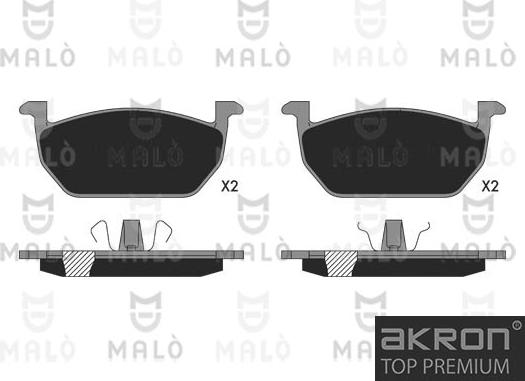 AKRON-MALÒ 1051377 - Brake Pad Set, disc brake car-mod.net