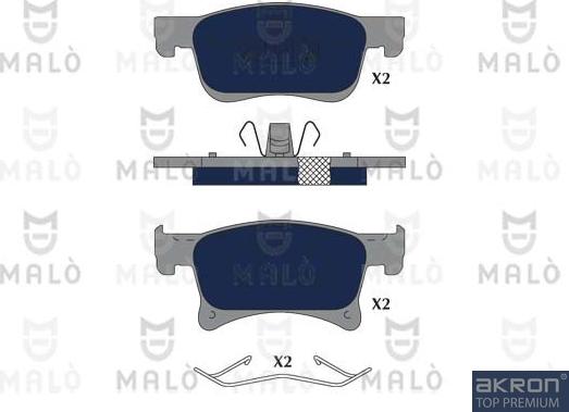 AKRON-MALÒ 1051281 - Brake Pad Set, disc brake car-mod.net