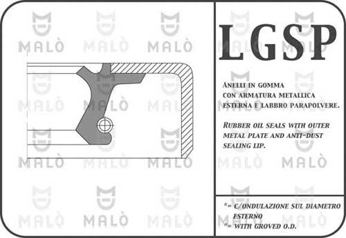 AKRON-MALÒ 13446P - Shaft Seal, wheel hub car-mod.net