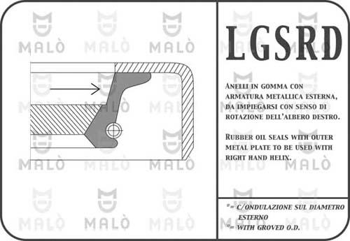 AKRON-MALÒ 13032RDSI - Shaft Seal, crankshaft car-mod.net