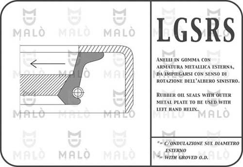 AKRON-MALÒ 13023RSSI - Shaft Seal, crankshaft car-mod.net