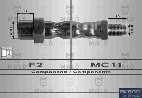 AKRON-MALÒ 8487 - Brake Hose car-mod.net