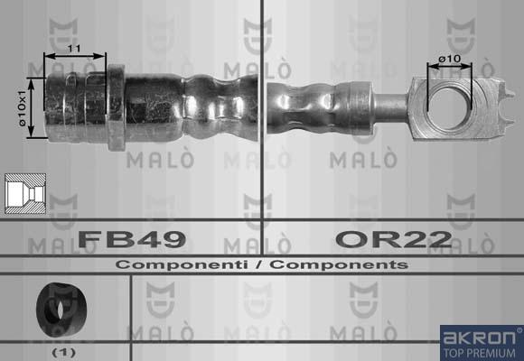 AKRON-MALÒ 8616 - Brake Hose car-mod.net