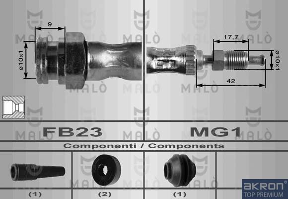 AKRON-MALÒ 8098 - Brake Hose car-mod.net