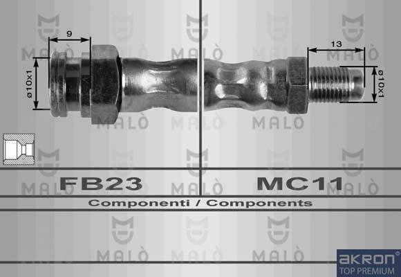 AKRON-MALÒ 80186 - Brake Hose car-mod.net