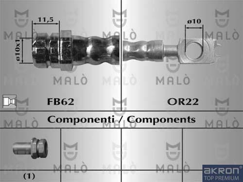 AKRON-MALÒ 80160 - Brake Hose car-mod.net
