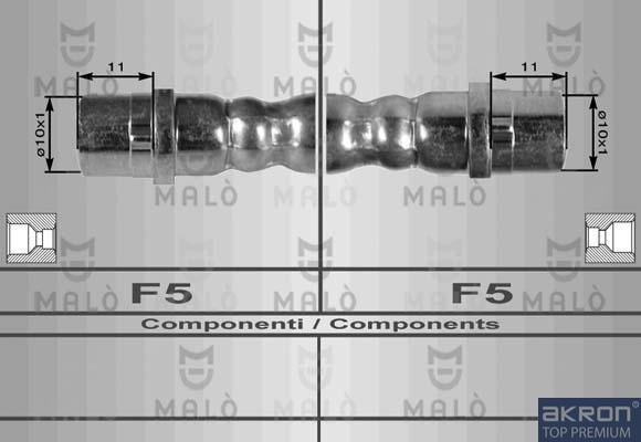 AKRON-MALÒ 80168 - Brake Hose car-mod.net