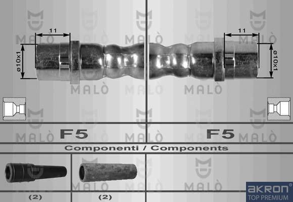 AKRON-MALÒ 80163 - Brake Hose car-mod.net