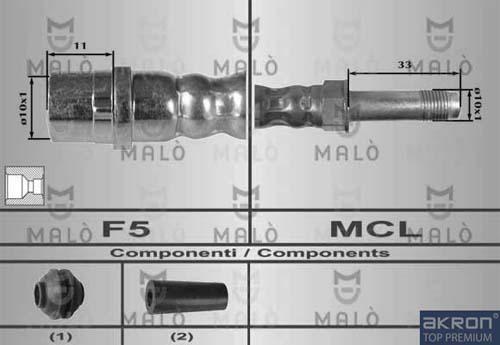 AKRON-MALÒ 80167 - Brake Hose car-mod.net