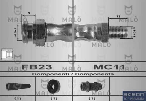 AKRON-MALÒ 80183 - Brake Hose car-mod.net