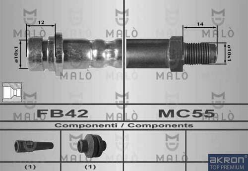 AKRON-MALÒ 80306 - Brake Hose car-mod.net
