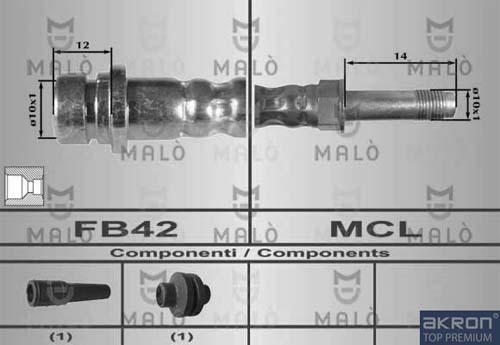 AKRON-MALÒ 80246 - Brake Hose car-mod.net