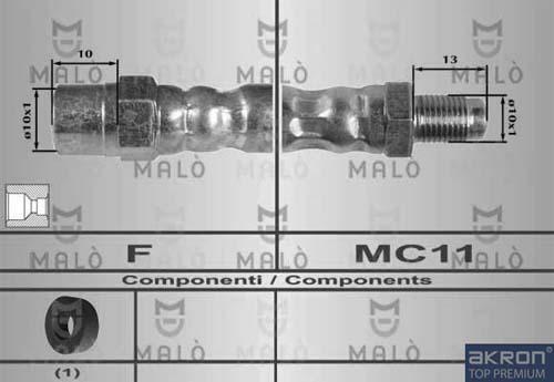 AKRON-MALÒ 80217 - Brake Hose car-mod.net