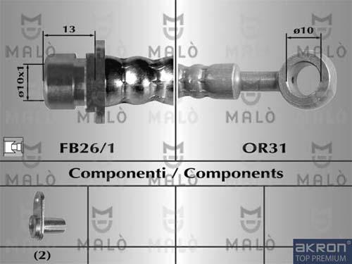 AKRON-MALÒ 80274 - Brake Hose car-mod.net