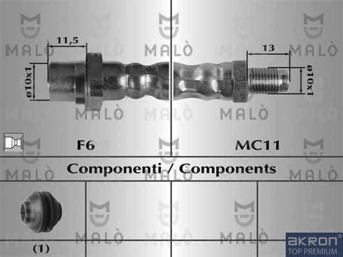 AKRON-MALÒ 80725 - Brake Hose car-mod.net