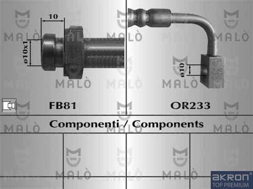 AKRON-MALÒ 81019 - Brake Hose car-mod.net