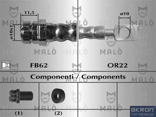 AKRON-MALÒ 81014 - Brake Hose car-mod.net
