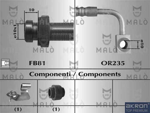 AKRON-MALÒ 81 015 - Brake Hose car-mod.net