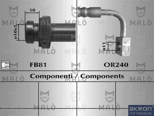 AKRON-MALÒ 81018 - Brake Hose car-mod.net