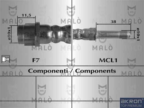 AKRON-MALÒ 81022 - Brake Hose car-mod.net