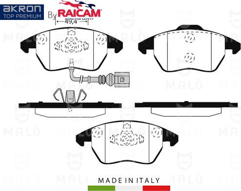 AKRON-MALÒ 28480150 - Brake Pad Set, disc brake car-mod.net