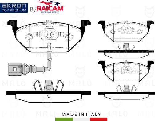AKRON-MALÒ 28480103 - Brake Pad Set, disc brake car-mod.net