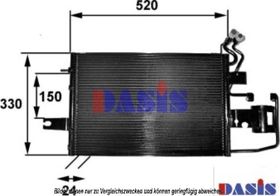 AKS Dasis 492002N - Condenser, air conditioning car-mod.net